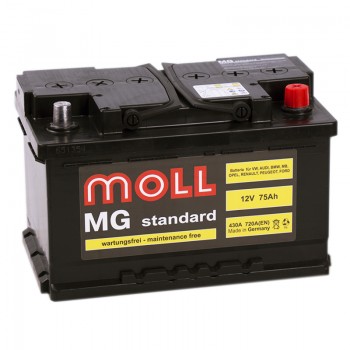 Аккумулятор Moll MG Standard R12V 75Ah 720A