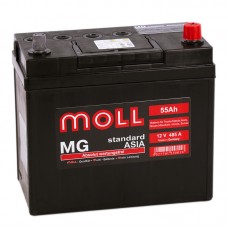 Аккумулятор Moll MG Standard Asia R12V 55Ah 485A