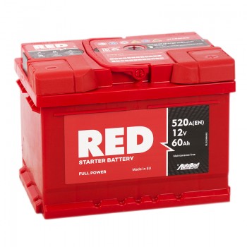 Аккумулятор Red R12V 60Ah 520A