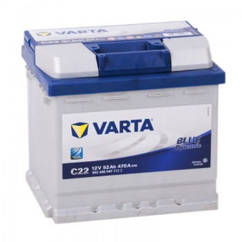 Аккумулятор Varta Blue C22 R12V 52Ah 470A