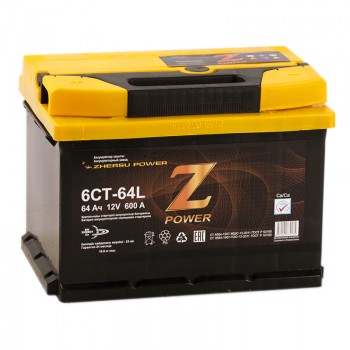 Аккумулятор Z-Power L12V 64Ah 600A